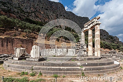 Tholos at Delphi Greece Stock Photo