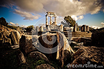 Tholos of Delphi, Greece Stock Photo