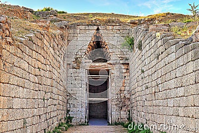 Tholos Tomb of Clytemnestra in Mycenae, Greece Stock Photo