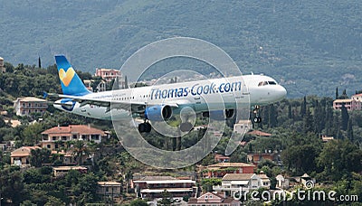 Thomas Cook Airbus Landing Editorial Stock Photo