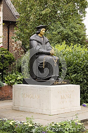 Thomas More statue, Chelsea Stock Photo