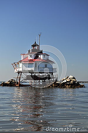 Thomas Point Light House Stock Photo