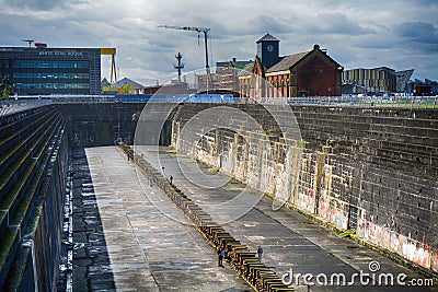 Thompson Graving Dock, Belfast, Nor Editorial Stock Photo