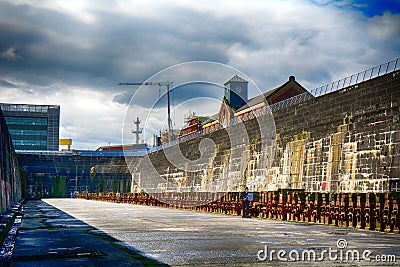 Thompson Graving Dock, Belfast, Nor Editorial Stock Photo