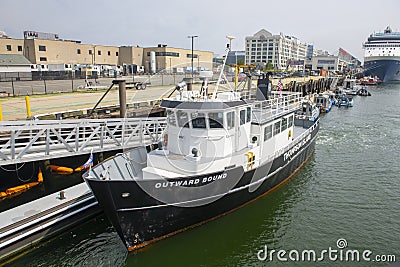 Thompson Island ferry, Boston, MA, USA Editorial Stock Photo