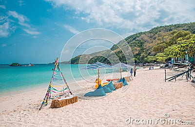 Thong Lang Beach is another beautiful beach on Koh Larn, Pattaya, Thailand. Editorial Stock Photo