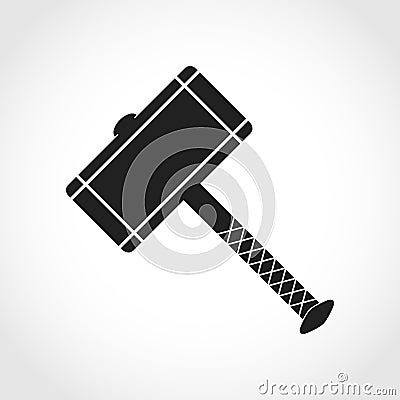 Thor Hammer icon. Vector illustration Cartoon Illustration