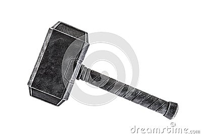 Thor hammer isolated on white background Stock Photo