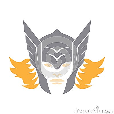 Thor icon logo design Vector Illustration