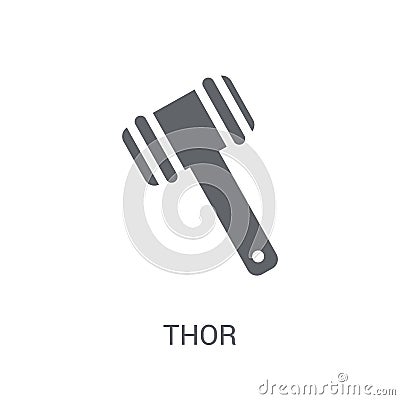 Thor icon. Trendy Thor logo concept on white background from Fairy Tale collection Vector Illustration