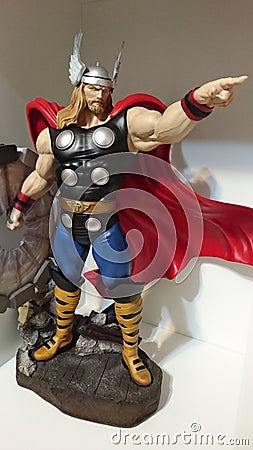 Thor the mighty god of thunder - Marvel heroes Editorial Stock Photo