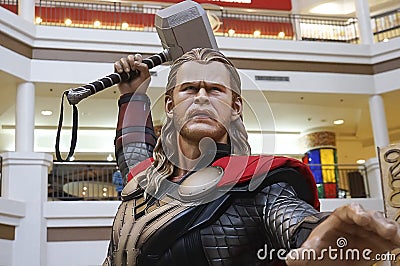 Thor as in the movie Avengers Editorial Stock Photo