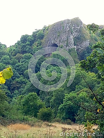 Thor's Cave Stock Photo