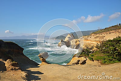 Thor's Fist, Cape Kiwanda, Oregon Stock Photo