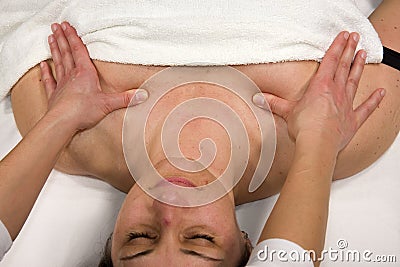 Thorax massage Stock Photo