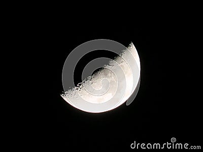 Thornhill First quarter of Moon 2017 Stock Photo