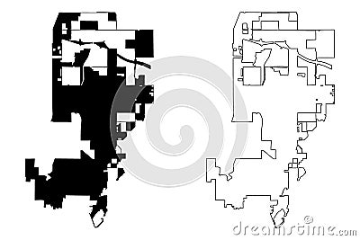 Thornton City, Colorado United States cities, United States of America, usa city map vector illustration, scribble sketch City Vector Illustration