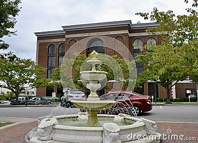 Public Square Fountain, Clarksville Tennessee Editorial Stock Photo