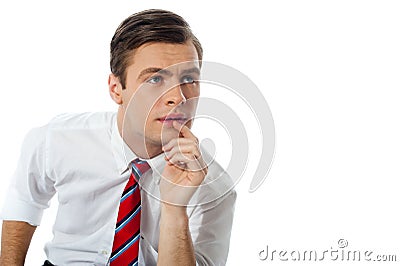 Thoughful business person Stock Photo