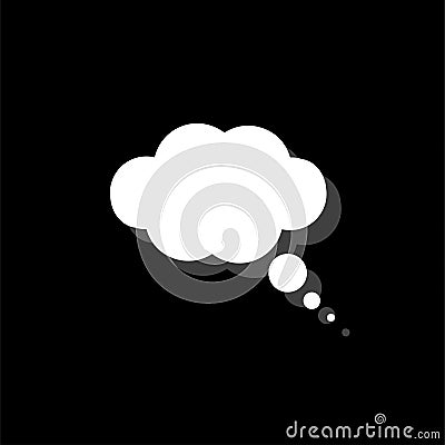 Thought bubble icon flat Stock Photo