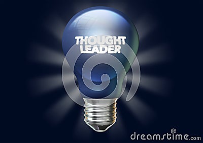 Thought leader light bulb And Banner Stock Photo