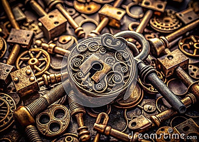 Unlocking Access A Conceptual Exploration of Security and Multiple Entry Points Stock Photo