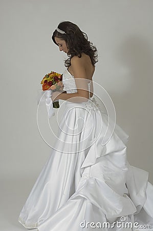 Thoughtful Bride Stock Photo