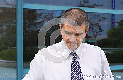 Thoughtful businessman Stock Photo