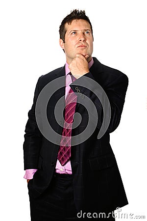 Thoughtful businessman Stock Photo