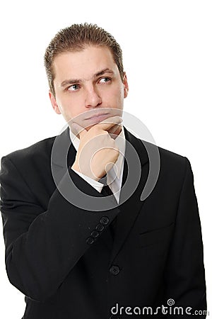 Thoughtful businessman Stock Photo