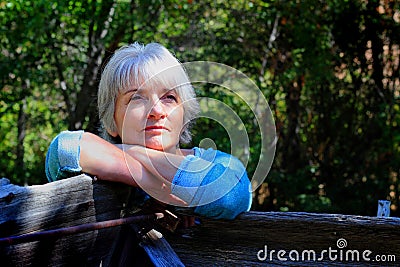 Thoughtful Lady Stock Photo