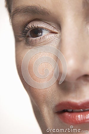 Thoughtful Middle Aged Woman Stock Photo