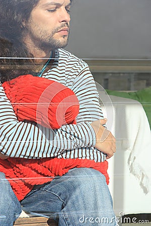 Thoughtful young man Stock Photo