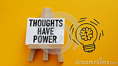 Thoughts Have Power is shown using the text Stock Photo