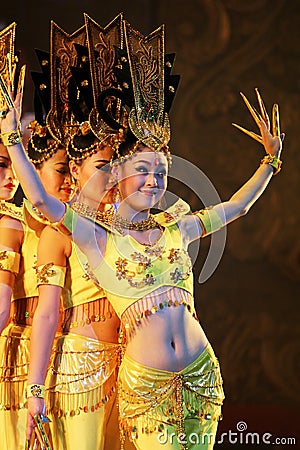 Thousand Hand Dance in China Editorial Stock Photo