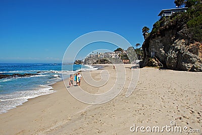 Thousand Steps Beach, Laguna Beach, California. Editorial Stock Photo