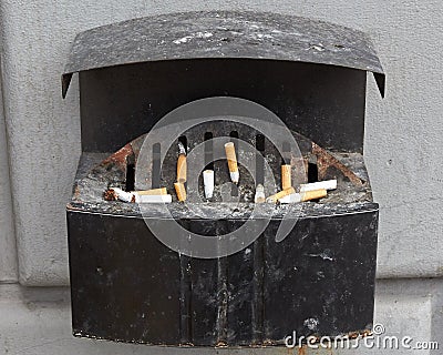 Thrashed cigarettes Stock Photo