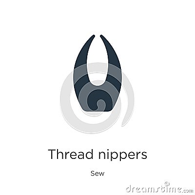 Thread nippers icon vector. Trendy flat thread nippers icon from sew collection isolated on white background. Vector illustration Vector Illustration