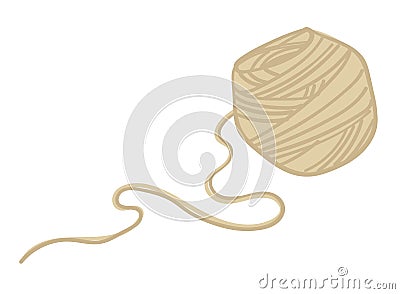 Thread on roll, knitting or sewing hobby vector Vector Illustration