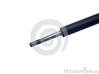 The thread screw is loosed isolated on white background. Stock Photo