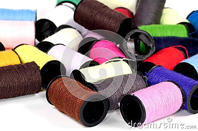 Thread Spools Stock Photo