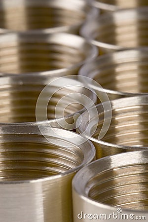 Threaded pipe fittings Stock Photo