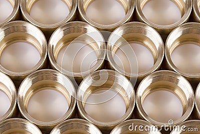 Threaded pipe fittings Stock Photo