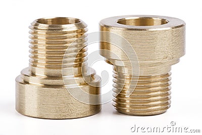 Threaded pipe fittings Stock Photo