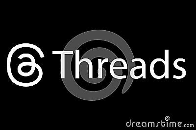 Threads. Logo Threads. Design Threads the new Social Network that will replace Twitter. Editorial Stock Photo