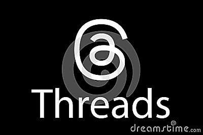 Threads. Logo Threads. Design Threads the new Social Network that will replace Twitter. Editorial Stock Photo