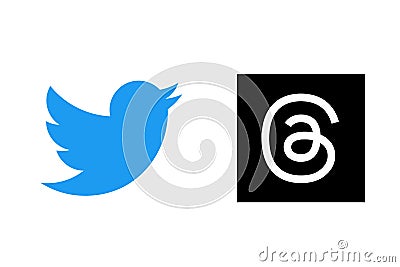 Threads. Logo Threads. Design Threads the new Social Network that will replace Twitter. Editorial Stock Photo
