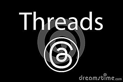 Threads. Meta. Logo Threads. Design Threads the new Social Network that will replace Twitter. Editorial Stock Photo