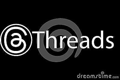 Threads. Meta. Logo Threads. Design Threads the new Social Network that will replace Twitter. Editorial Stock Photo