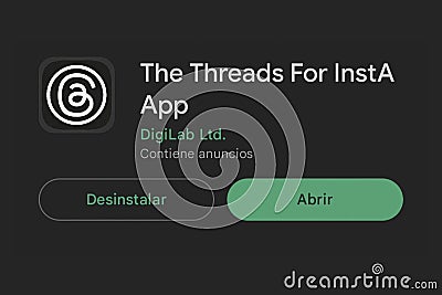 Threads. Meta. Logo Threads. Design Threads the new Social Network that will replace Twitter. Editorial Stock Photo